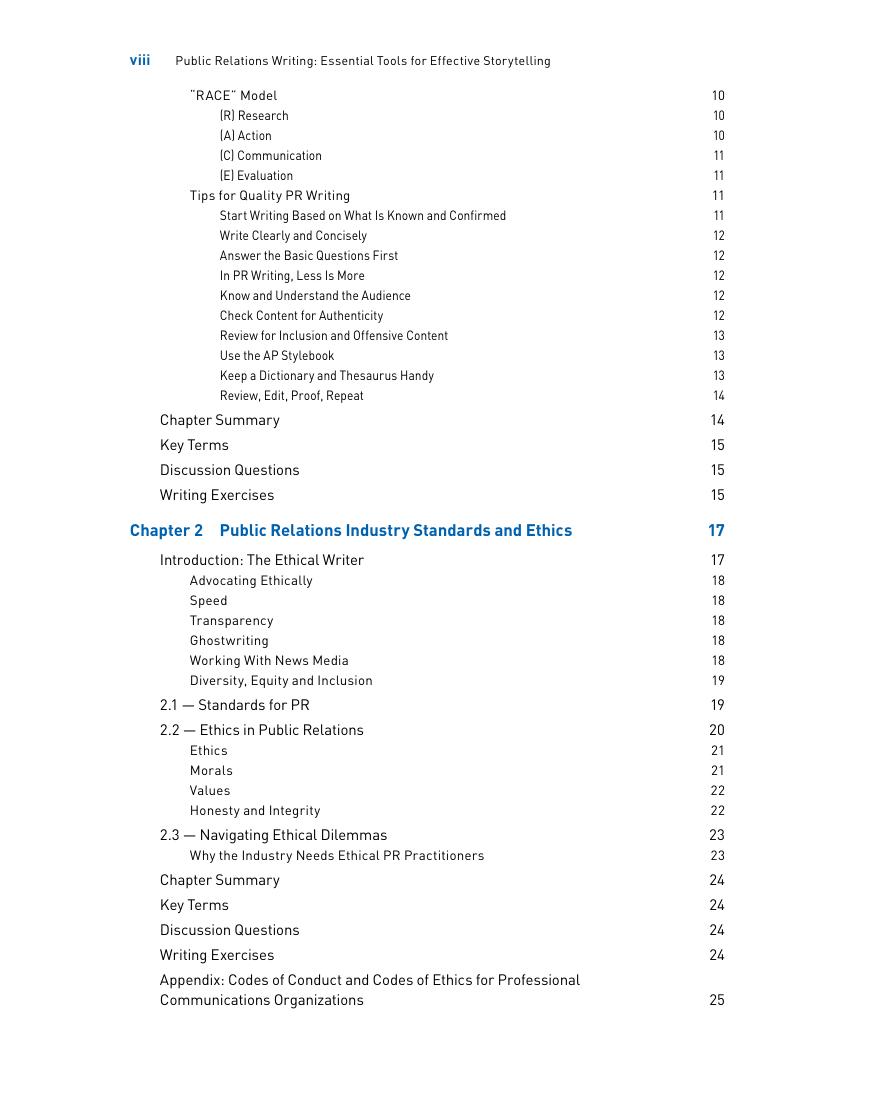 Preview page 9 of Public Relations Writing Essential Tools for Effective Storytelling By Valerie Fields