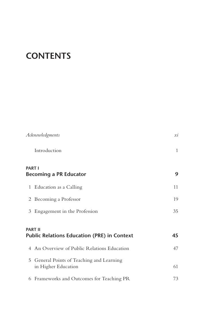 Preview page 10 of Teaching Public Relations Principles and Practices for Effective Learning By Peter M. Smudde