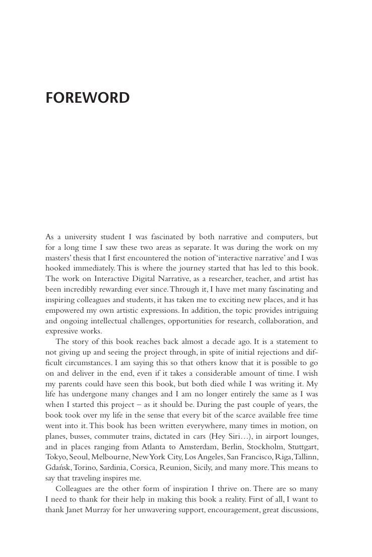 Preview page 10 of Understanding Interactive Digital Narrative Immersive Expressions for a Complex Time 1st Edition By Hartmut Koenitz