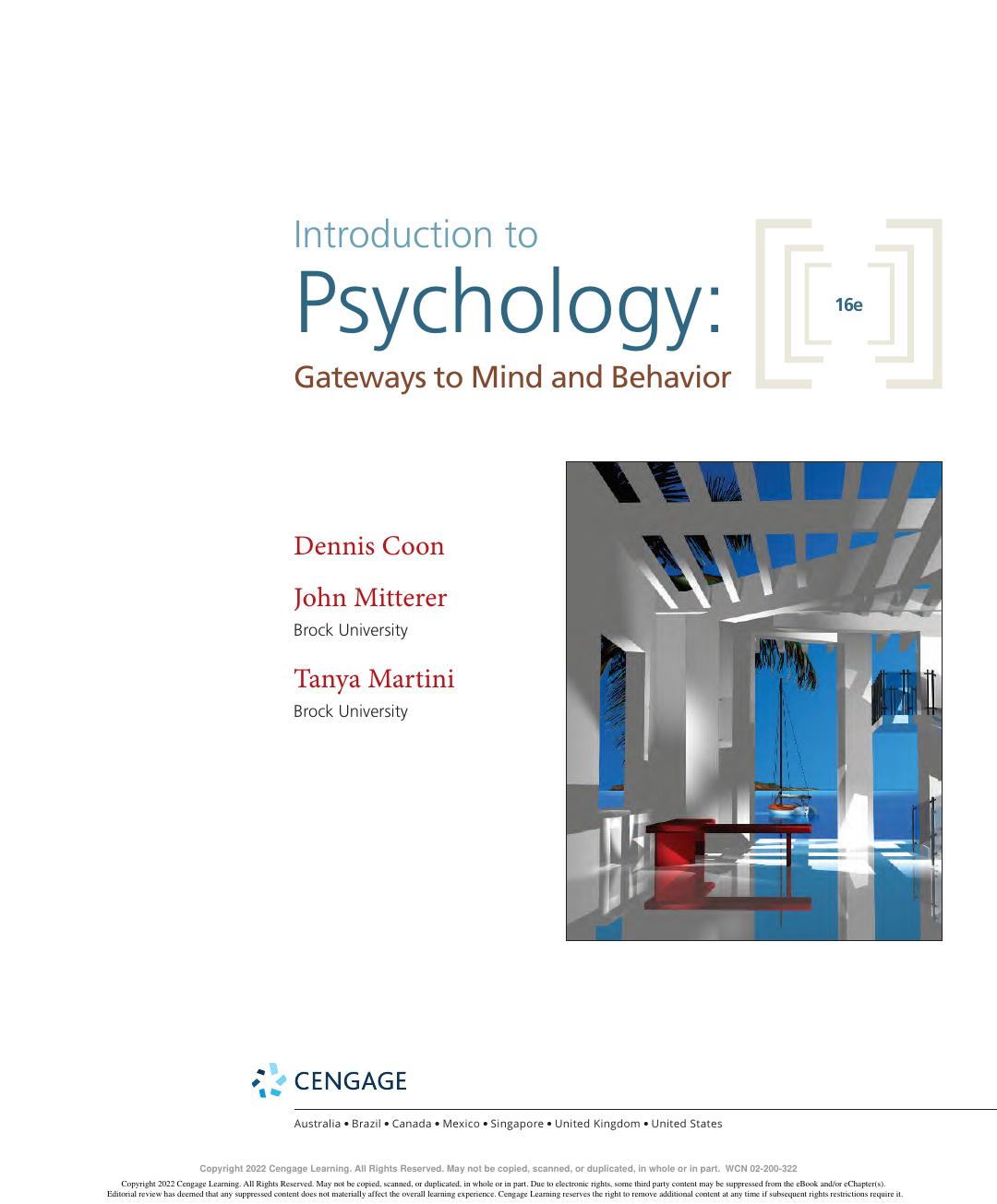 Preview page 2 of INTRODUCTION PSYCHOLOGY GATEWAY MIND BEHAVIOR 16th Editon By Dennis Coon