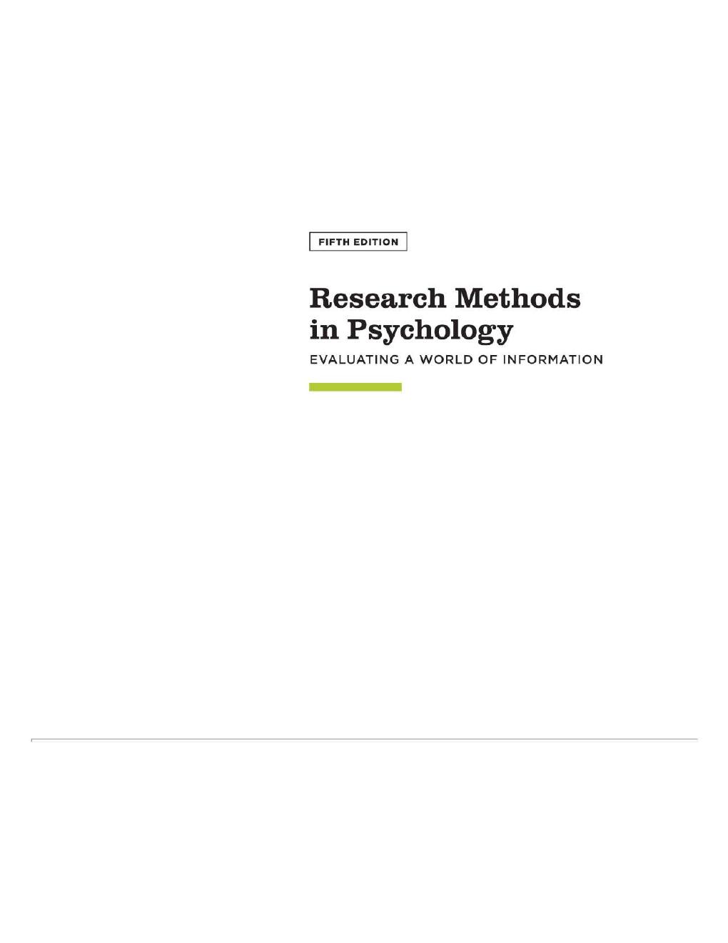 Preview page 2 of Research Methods in Psychology 5th Edition By Beth Morling