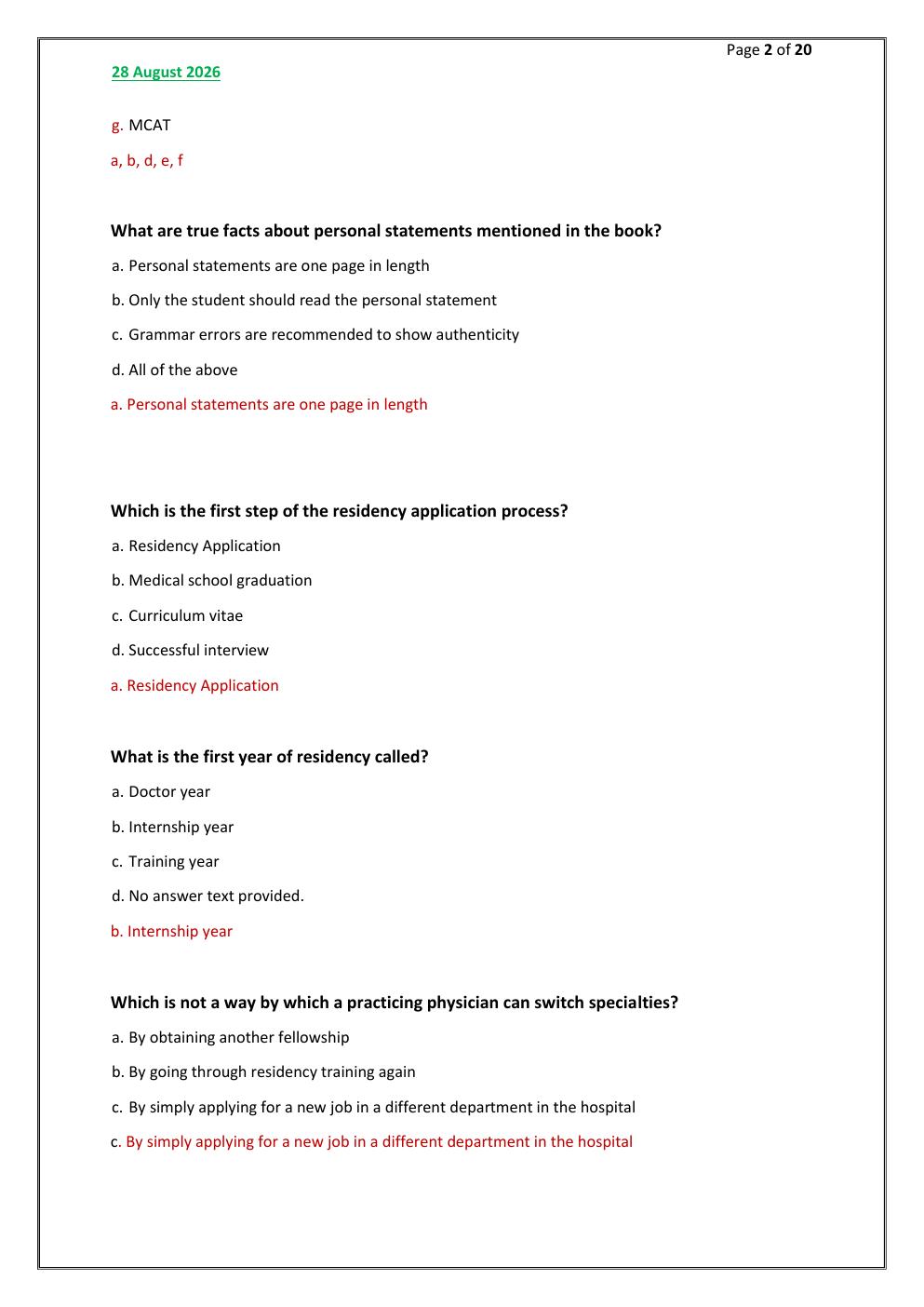 Preview page 2 of PHP Test FINAL Exam 100 comprehensive questions |  FREQUENTLY MOST TESTED QUESTIONS AND VERIFIED  SOLUTIONS/GET IT 100%