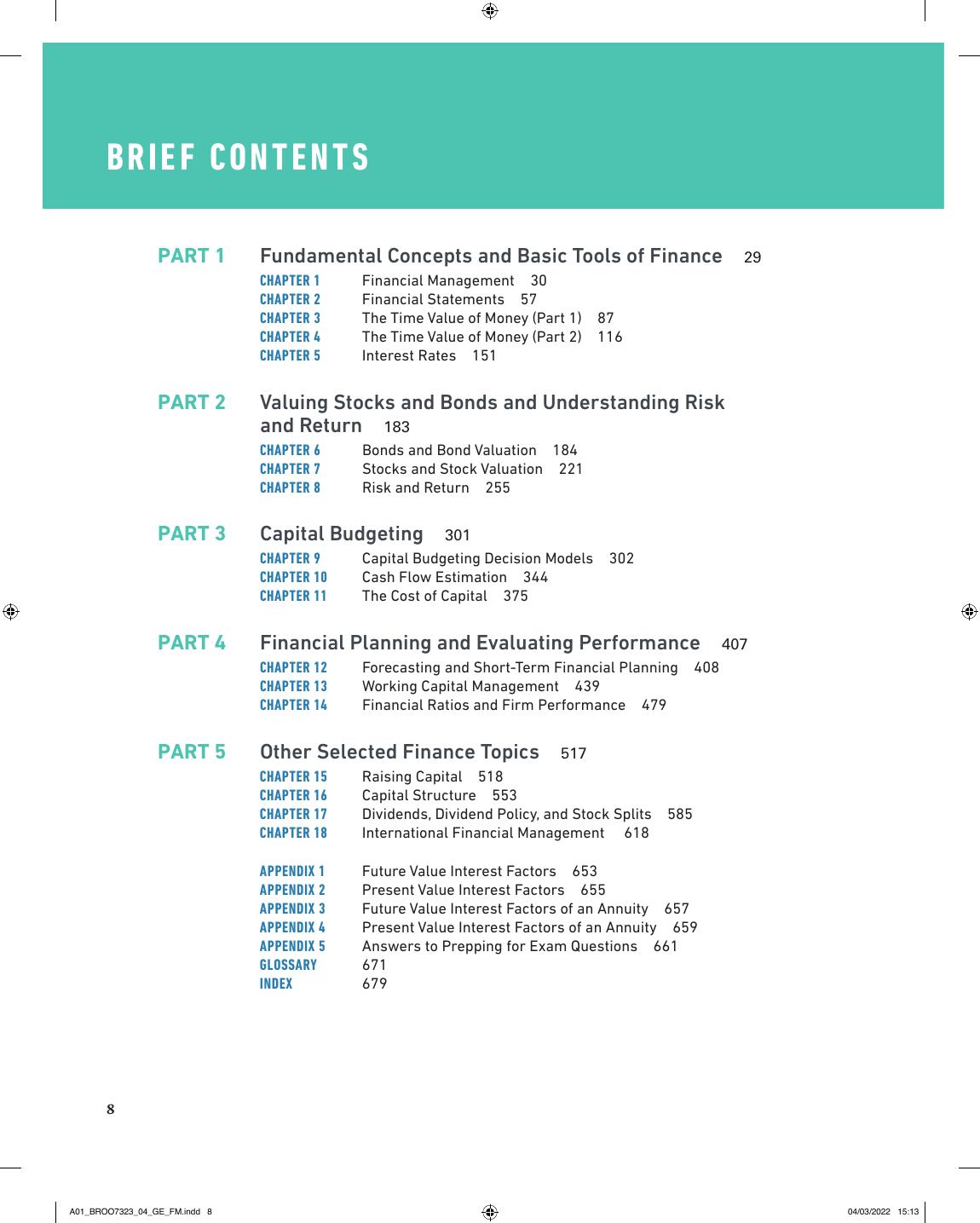 Preview page 9 of Financial Management Core Concepts 4th Global Edition By Raymond Brooks