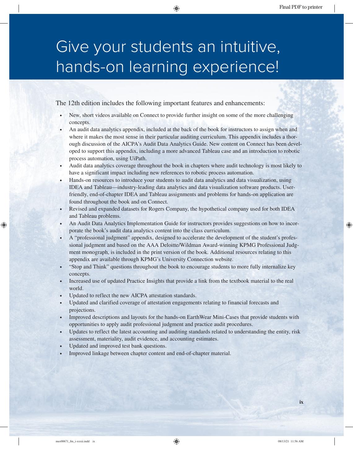 Preview page 10 of Auditing & Assurance Services A Systematic Approach 12th Edition By William Messier, Steven Glover, Douglas Prawitt eBoo