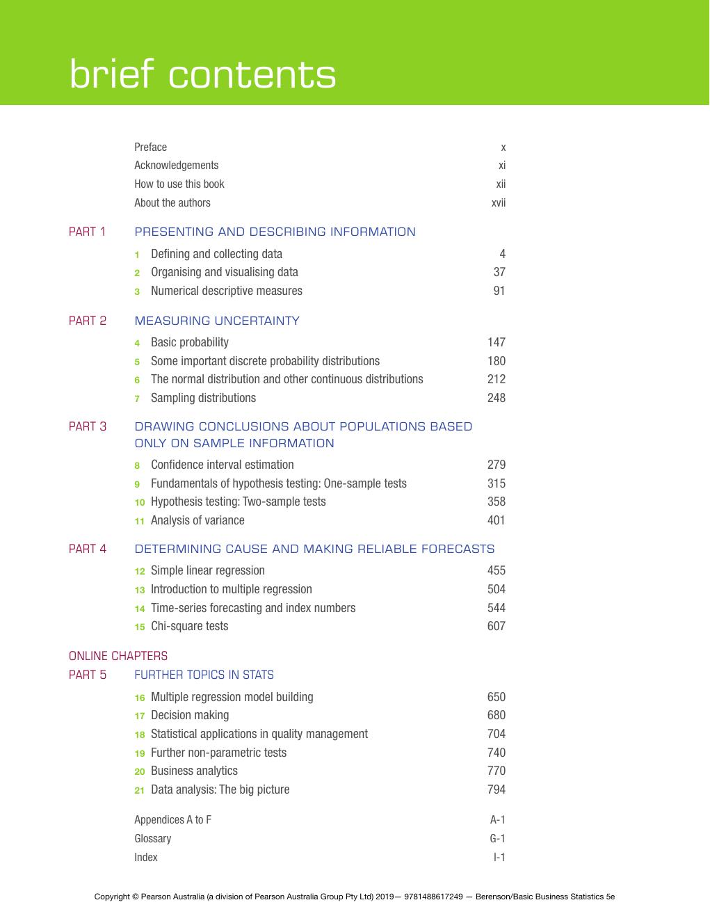 Preview page 6 of Basic Business Statistics Concepts and applications, 5th Edition By Mark Berenson, David Levine, Kathryn Szabat, Judith