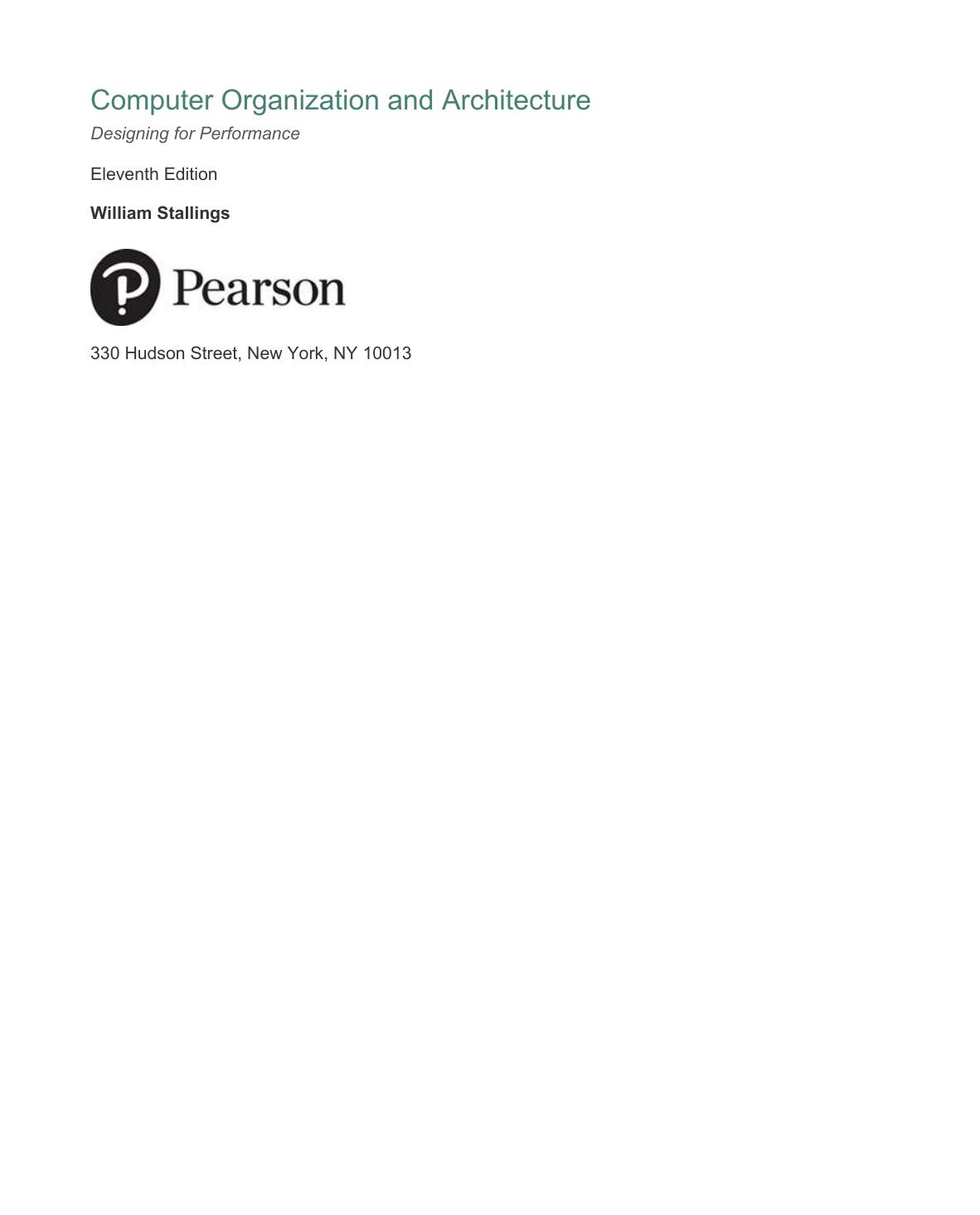 Preview page 3 of Computer Organization and Architecture Designing for Performance 11th Edition By William Stallings eBook PDF