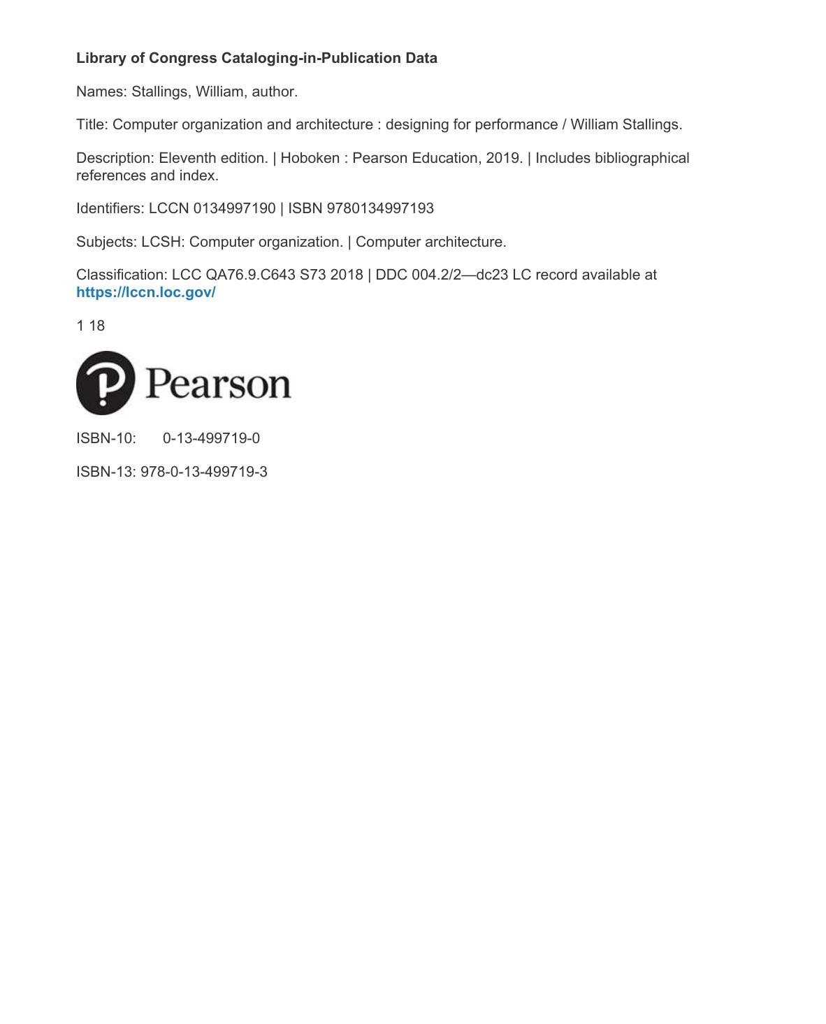Preview page 5 of Computer Organization and Architecture Designing for Performance 11th Edition By William Stallings eBook PDF