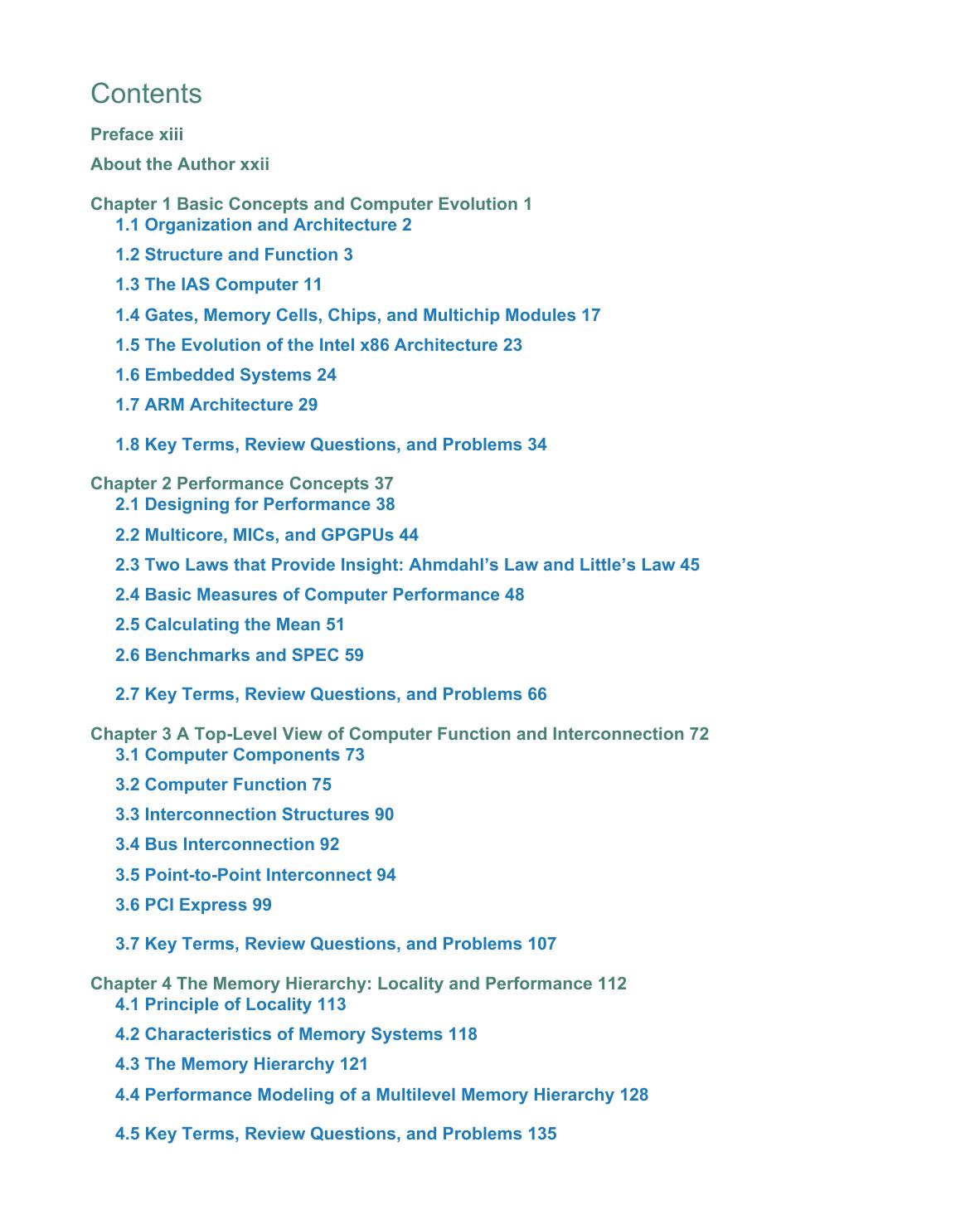 Preview page 7 of Computer Organization and Architecture Designing for Performance 11th Edition By William Stallings eBook PDF