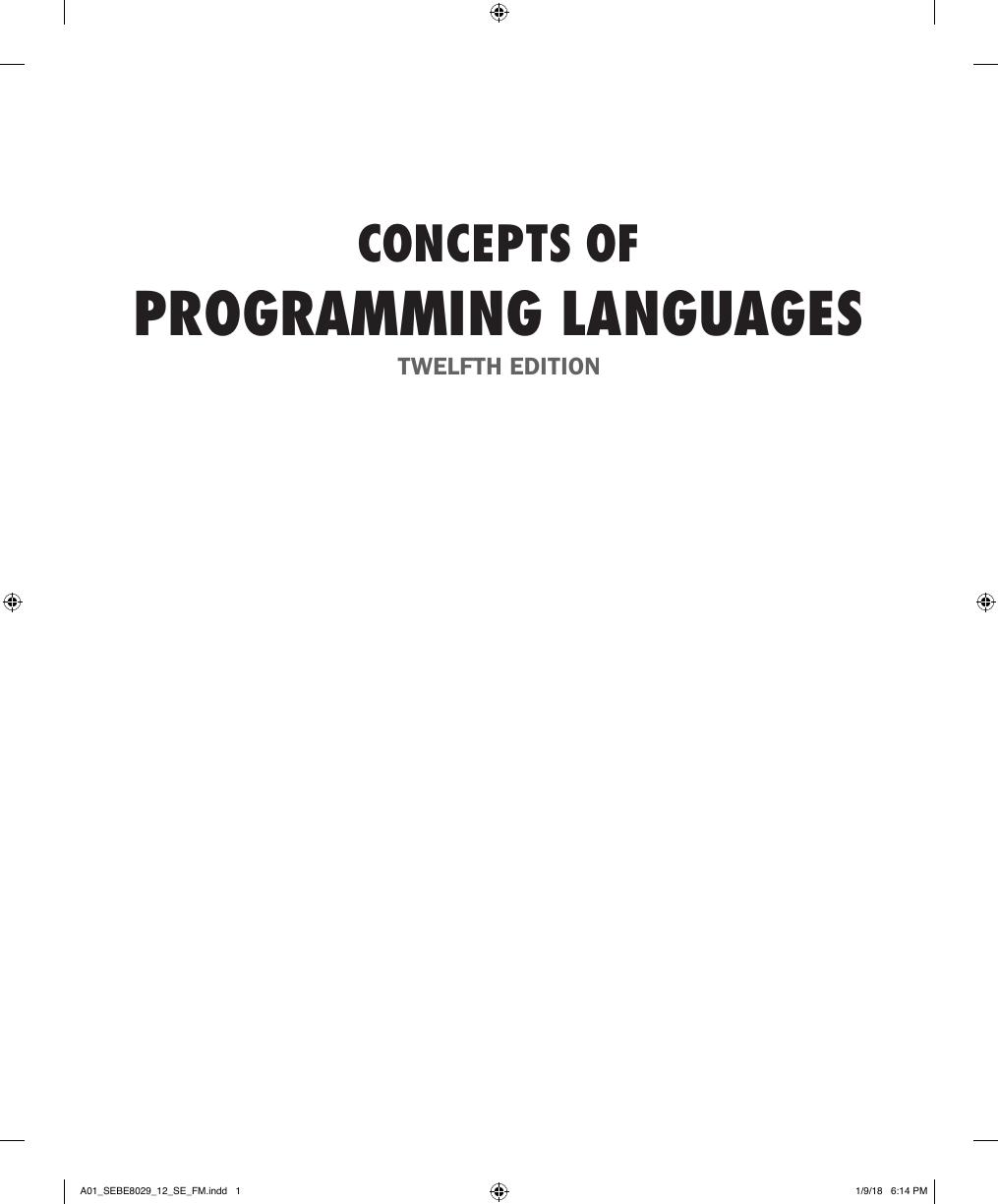 Preview page 2 of Concepts of Programming Languages 8th Edition By Robert Sebesta eBook PDF