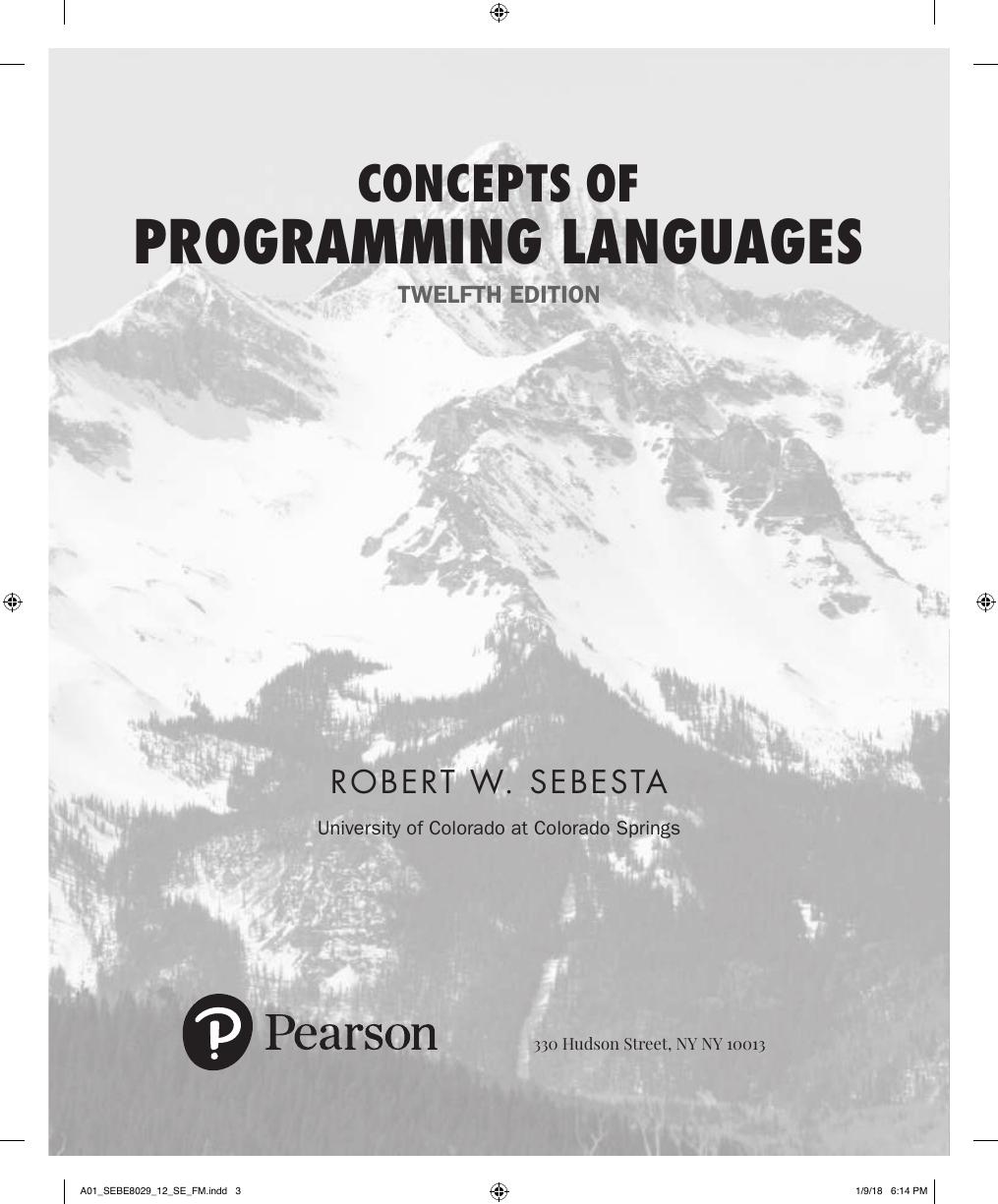 Preview page 3 of Concepts of Programming Languages 8th Edition By Robert Sebesta eBook PDF