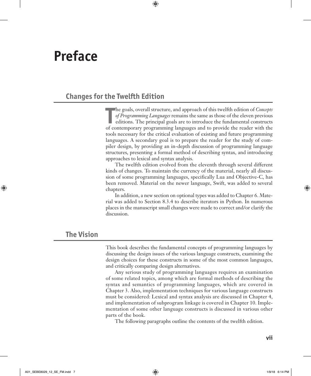 Preview page 6 of Concepts of Programming Languages 8th Edition By Robert Sebesta eBook PDF