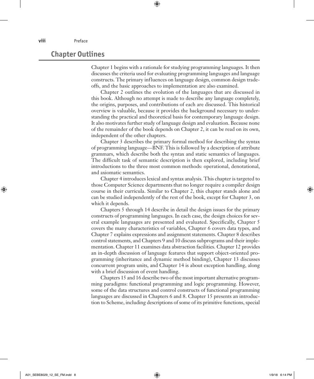 Preview page 7 of Concepts of Programming Languages 8th Edition By Robert Sebesta eBook PDF