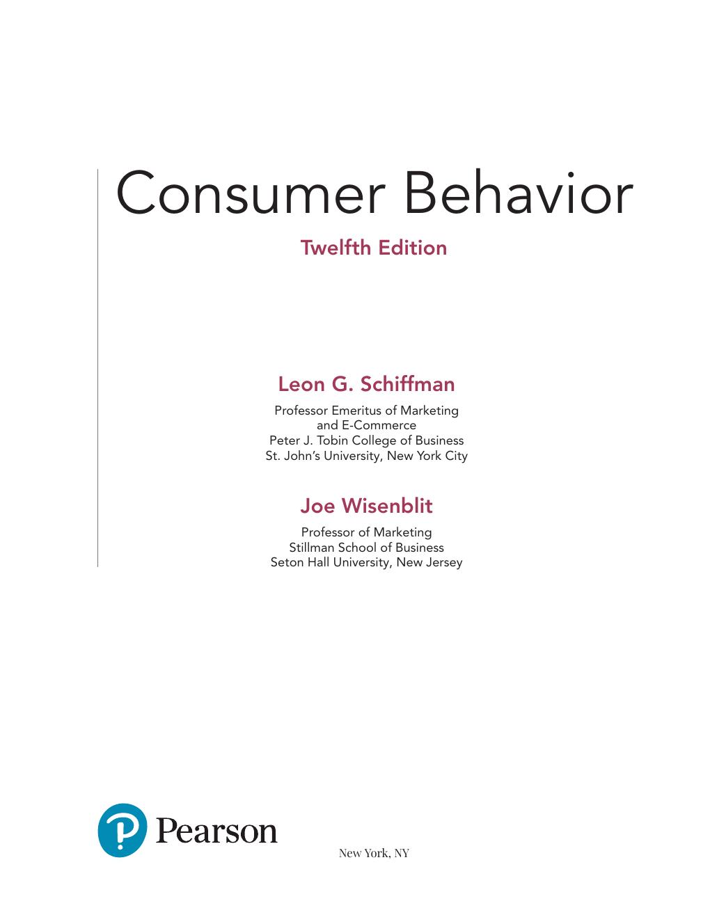 Preview page 4 of Consumer behavior 12th Edition By Leon Schiffman, Joseph Wisenblit eBook PDF