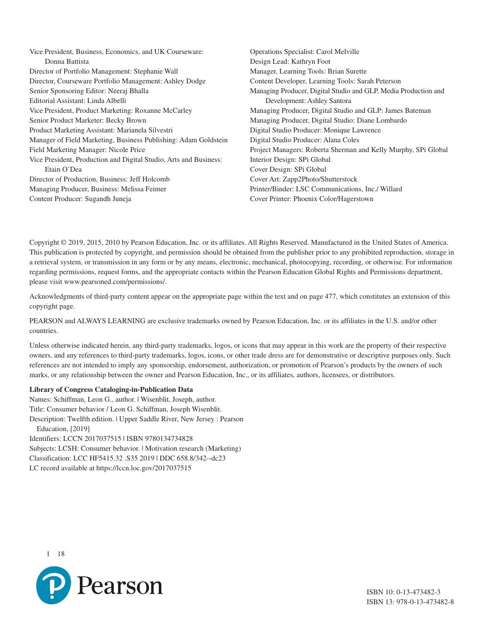 Preview page 5 of Consumer behavior 12th Edition By Leon Schiffman, Joseph Wisenblit eBook PDF