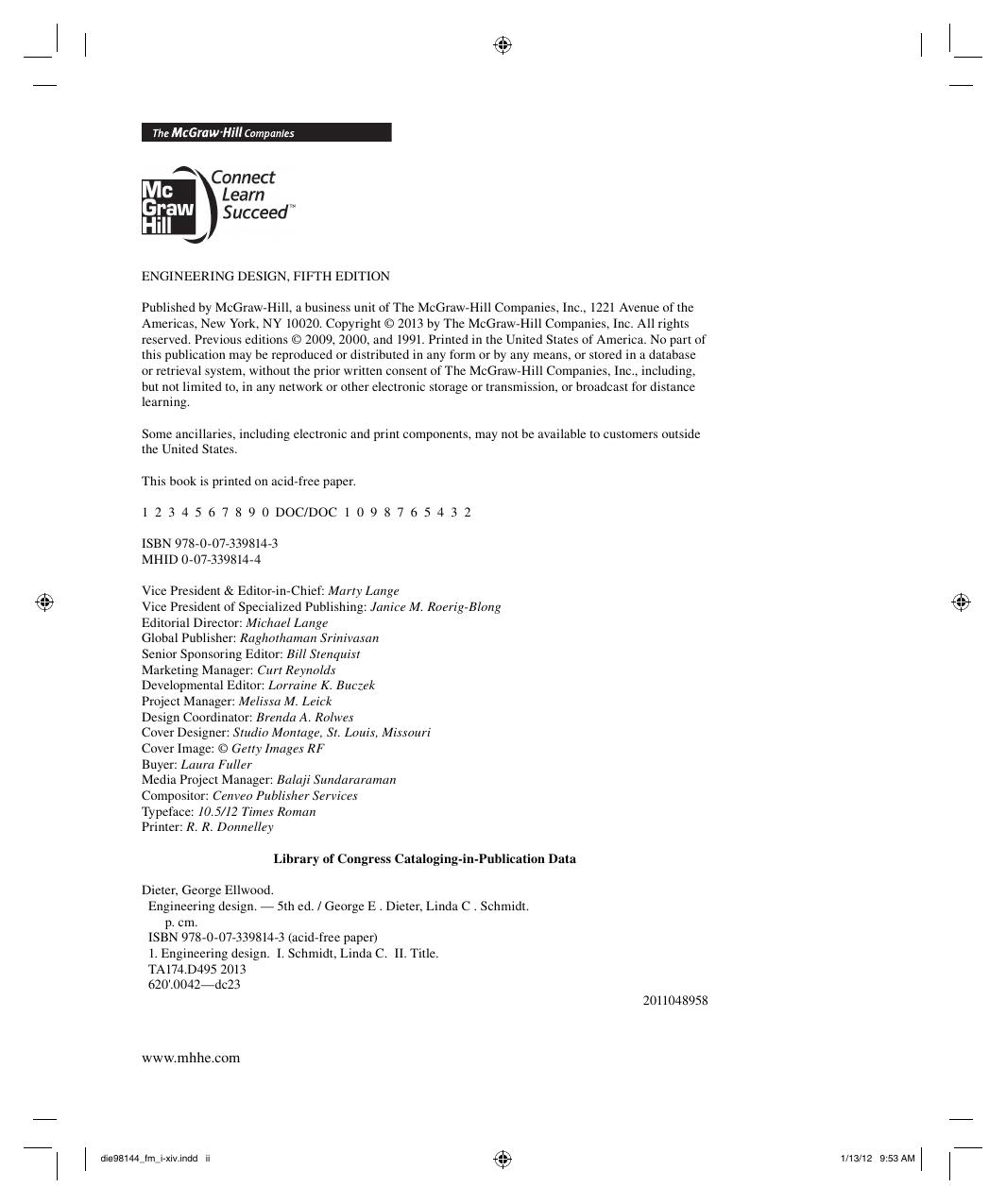 Preview page 3 of Engineering Design 5th Edition By George Dieter, Linda Schmidt eBook PDF