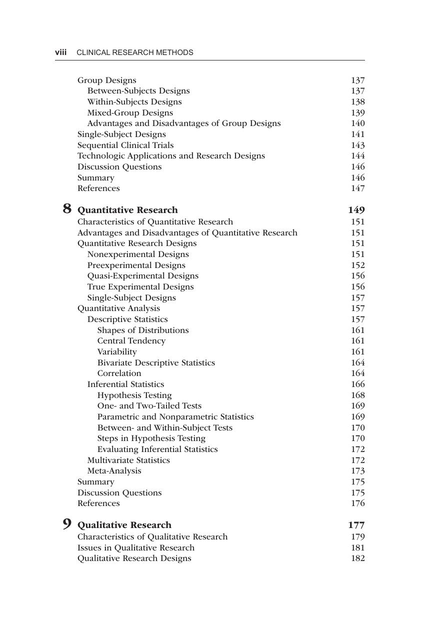 Preview page 8 of Clinical Research Methods in Speech-Language Pathology and Audiology 4th Edition By David Irwin, Jeremy Donai ISBN: 9781