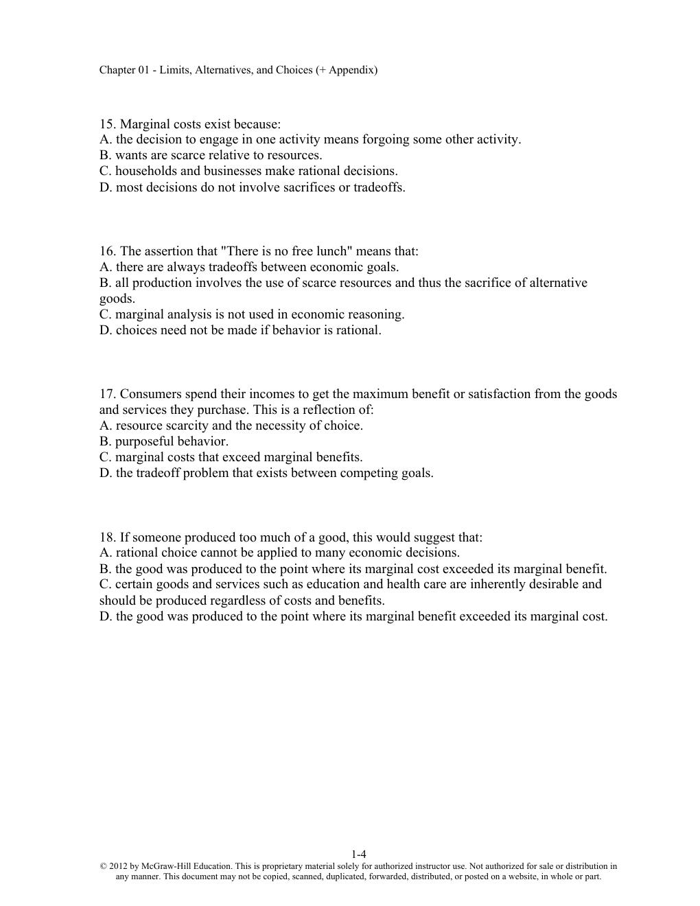 Preview page 4 of Test Bank Economics: Principles, Problems, and Policies, 19th Edition McConnell