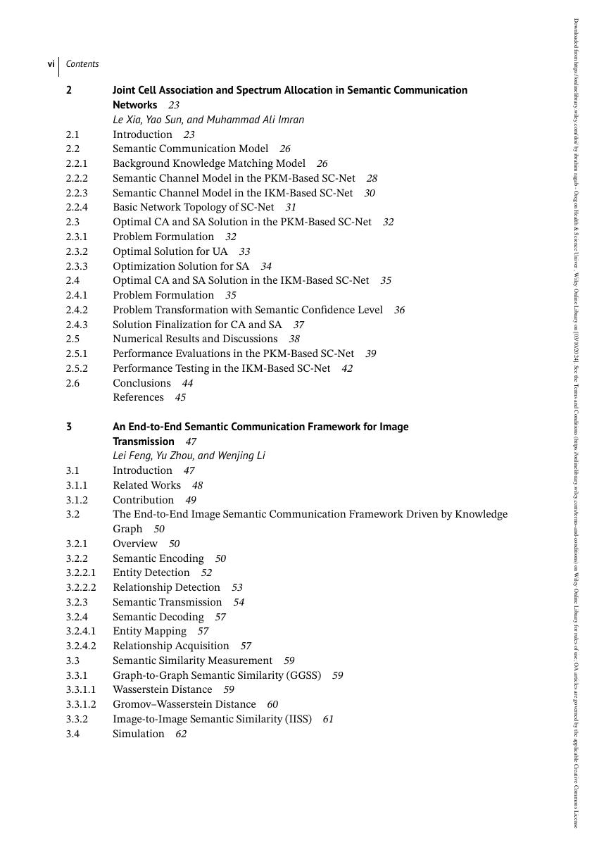 Preview page 6 of eBook Wireless Semantic Communications Concepts, Principles, and Challenges 1st Edition By Yao Sun , Lan Zhang , Dusit N