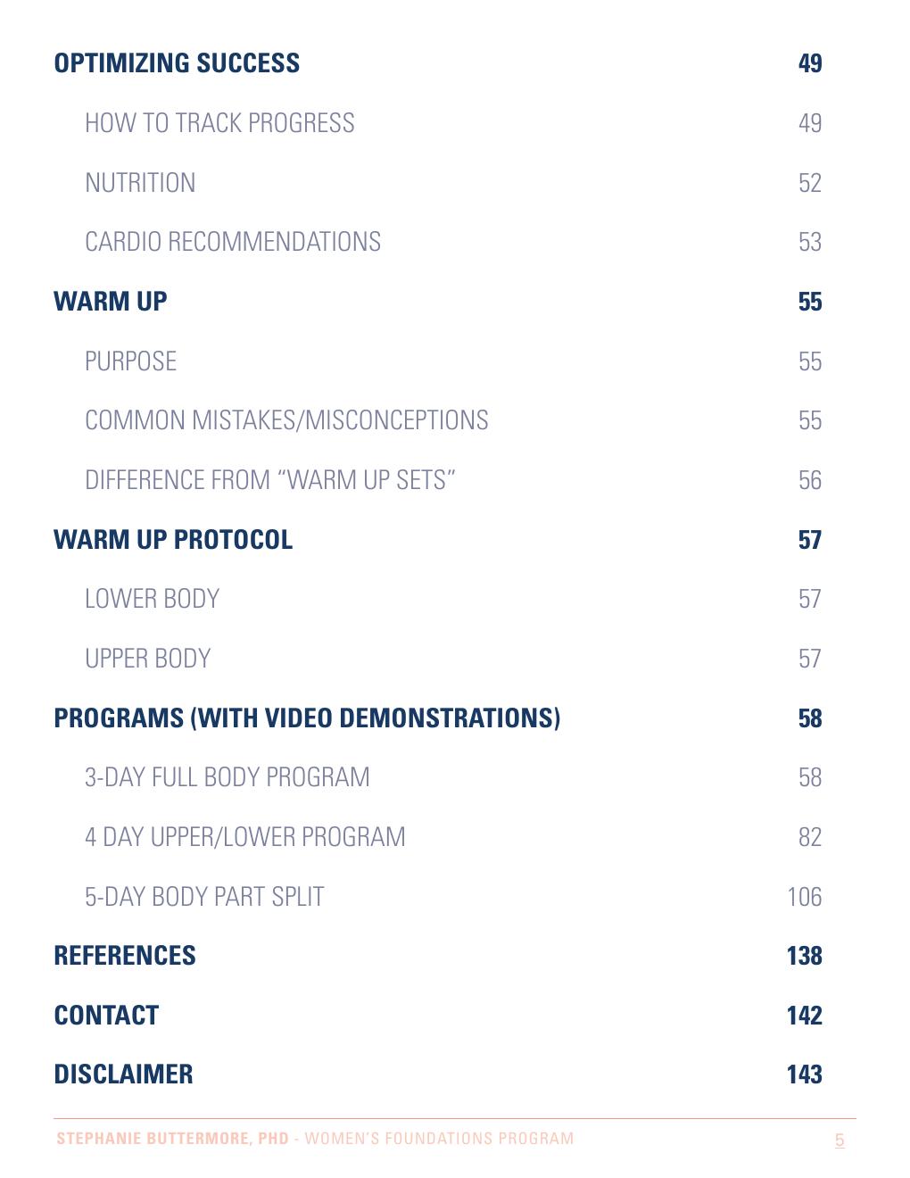 Preview page 5 of eBook Women's Foundations Program Kindle Edition By Stephanie Buttermore