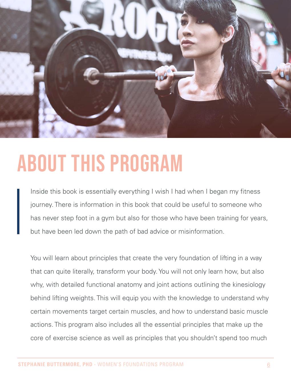 Preview page 6 of eBook Women's Foundations Program Kindle Edition By Stephanie Buttermore
