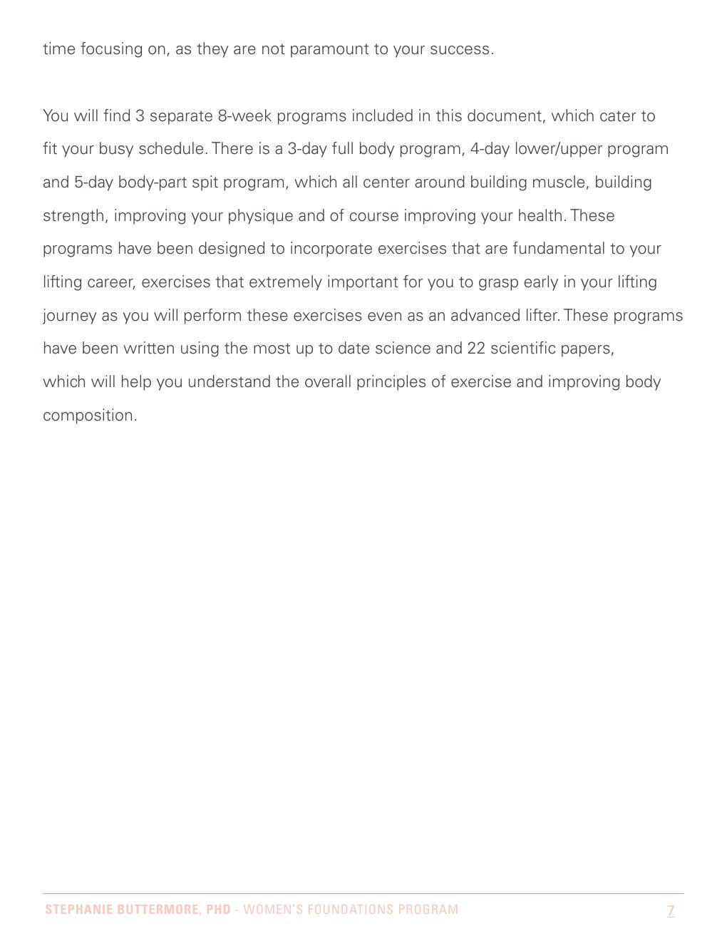 Preview page 7 of eBook Women's Foundations Program Kindle Edition By Stephanie Buttermore