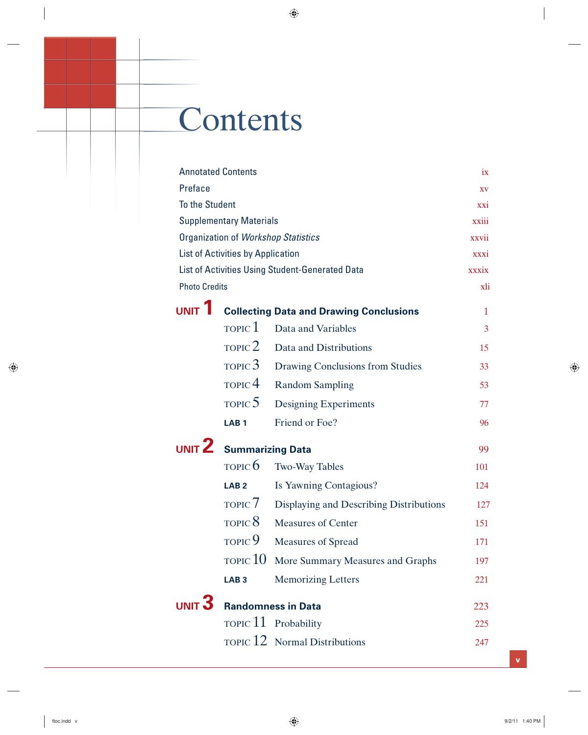 Preview page 7 of eBook Workshop Statistics Discovery with Data 4th Edition By Allan J. Rossman, Beth L. Chance