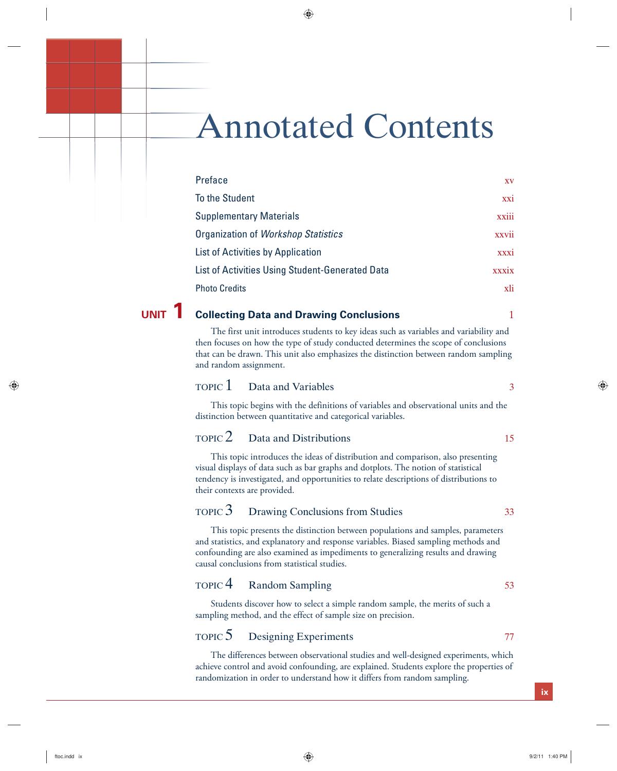 Preview page 10 of eBook Workshop Statistics Discovery with Data 4th Edition By Allan J. Rossman, Beth L. Chance