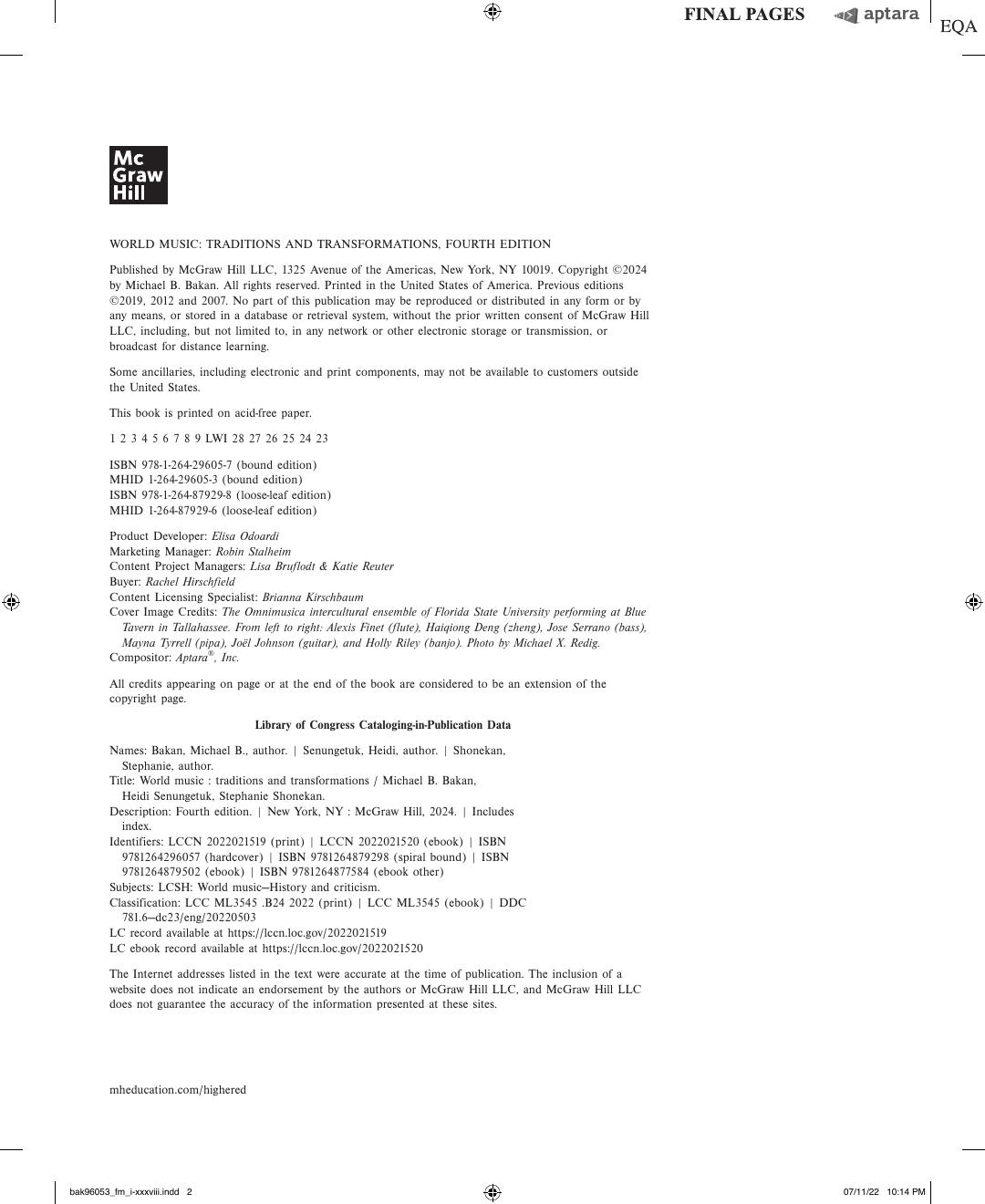 Preview page 2 of eBook World Music Traditions and Transformations 4e Michael Bakan