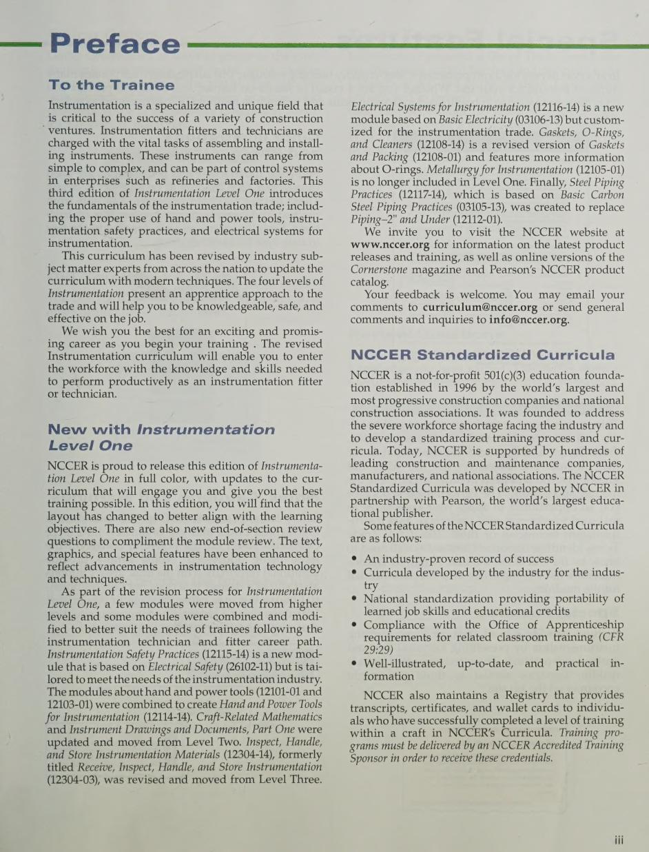 Preview page 5 of Instrumentation Level one trainee guide