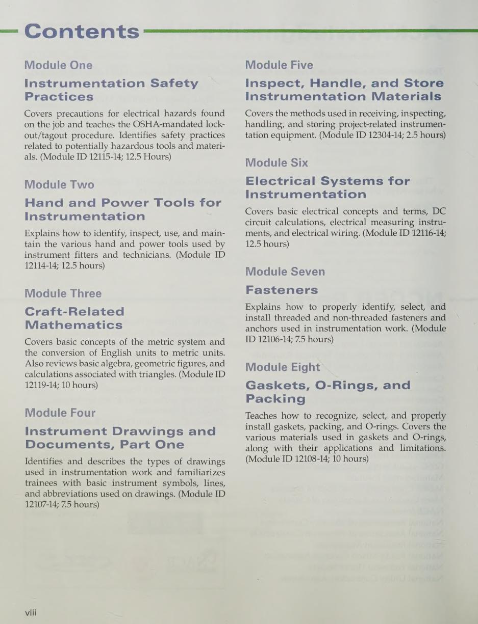 Preview page 10 of Instrumentation Level one trainee guide