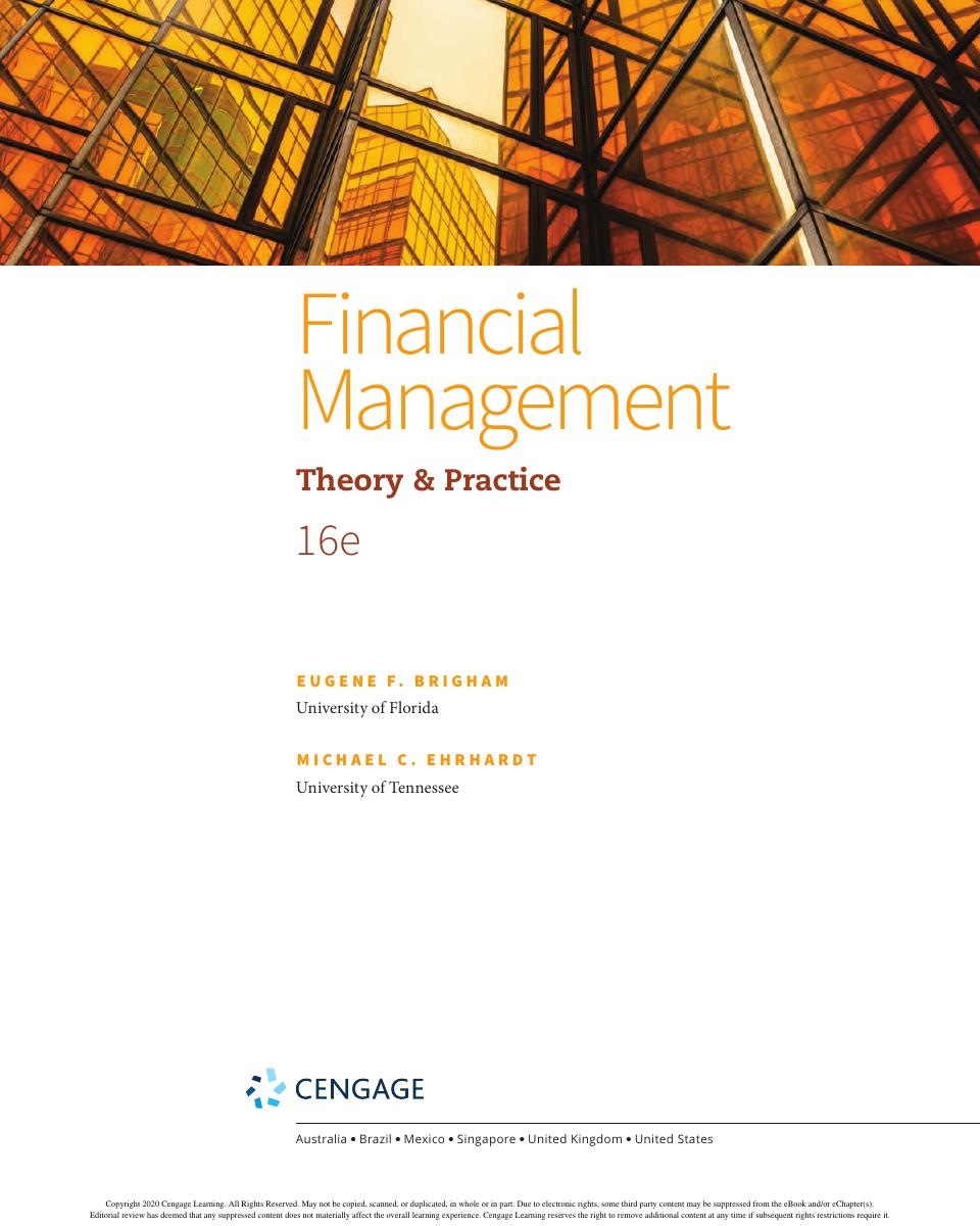 Preview page 2 of Financial Management Theory & Practice, 16th Edition By Brigham, Eugene Ehrhardt, Michael eBook PDF