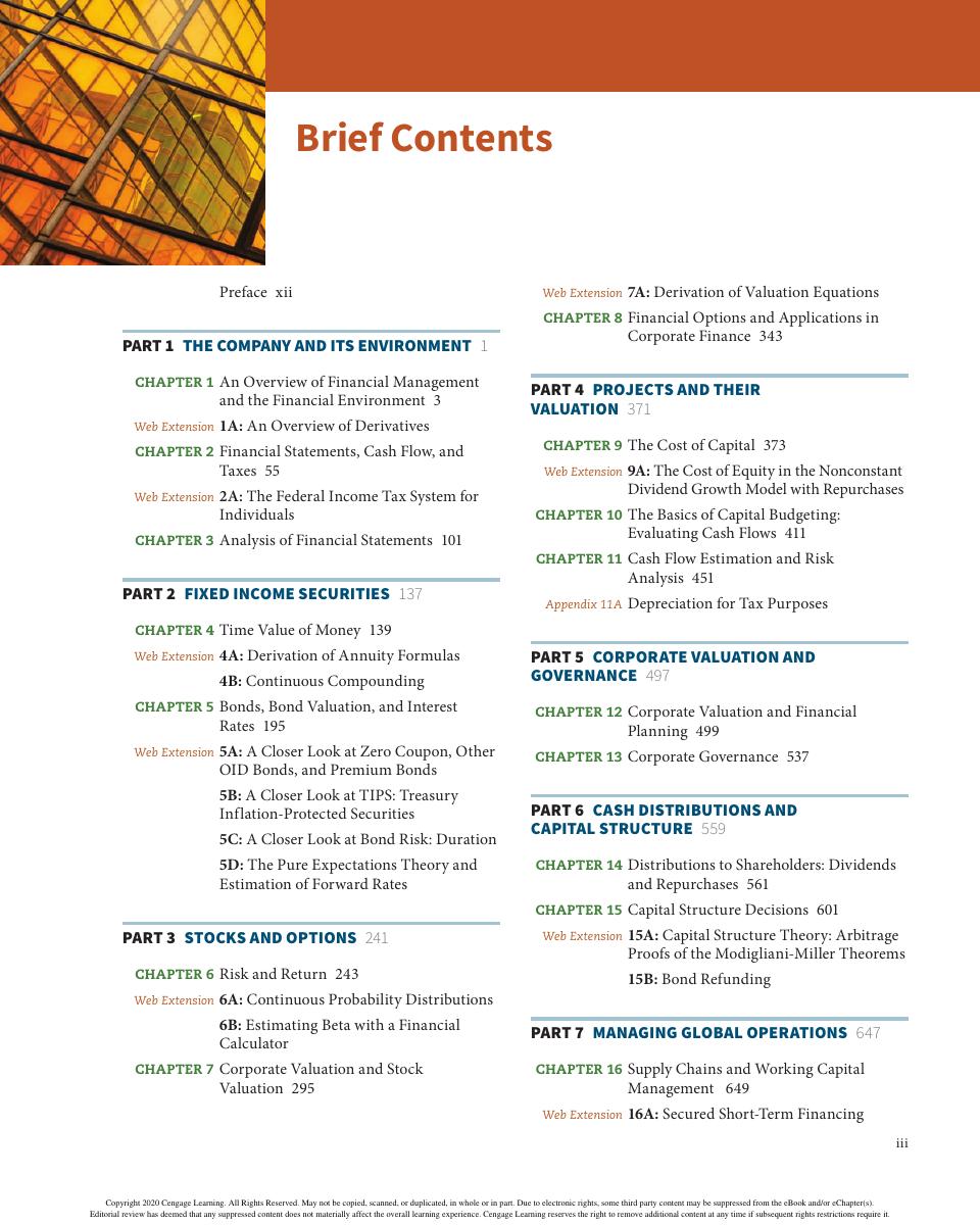 Preview page 5 of Financial Management Theory & Practice, 16th Edition By Brigham, Eugene Ehrhardt, Michael eBook PDF