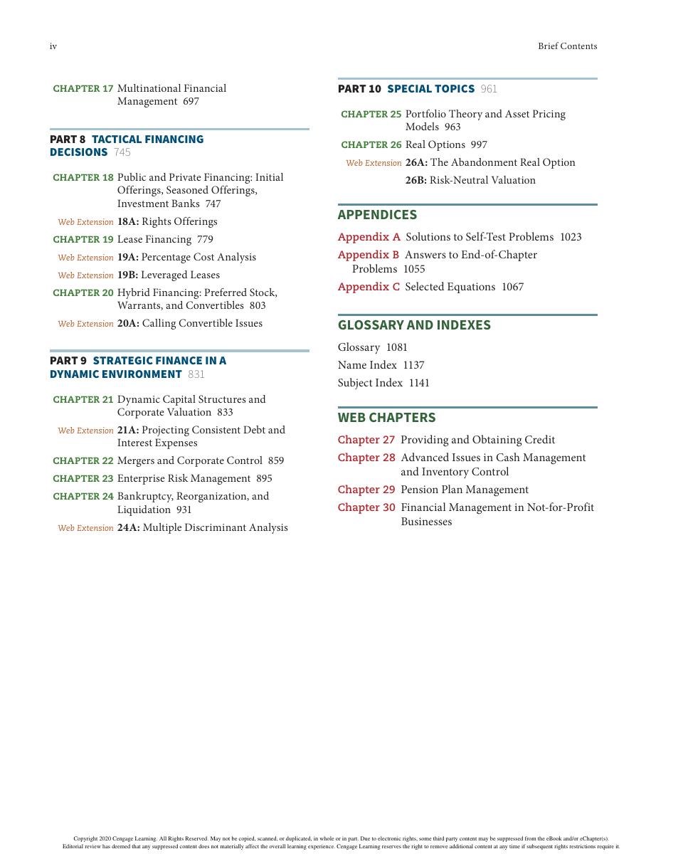 Preview page 6 of Financial Management Theory & Practice, 16th Edition By Brigham, Eugene Ehrhardt, Michael eBook PDF