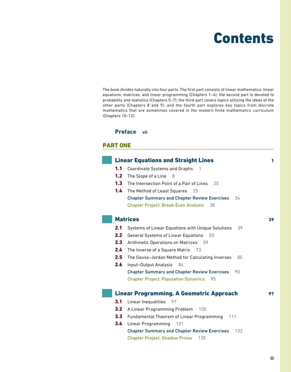 Preview page 2 of Finite Mathematics & Its Applications 13th Edition By Larry Goldstein eBook PDF