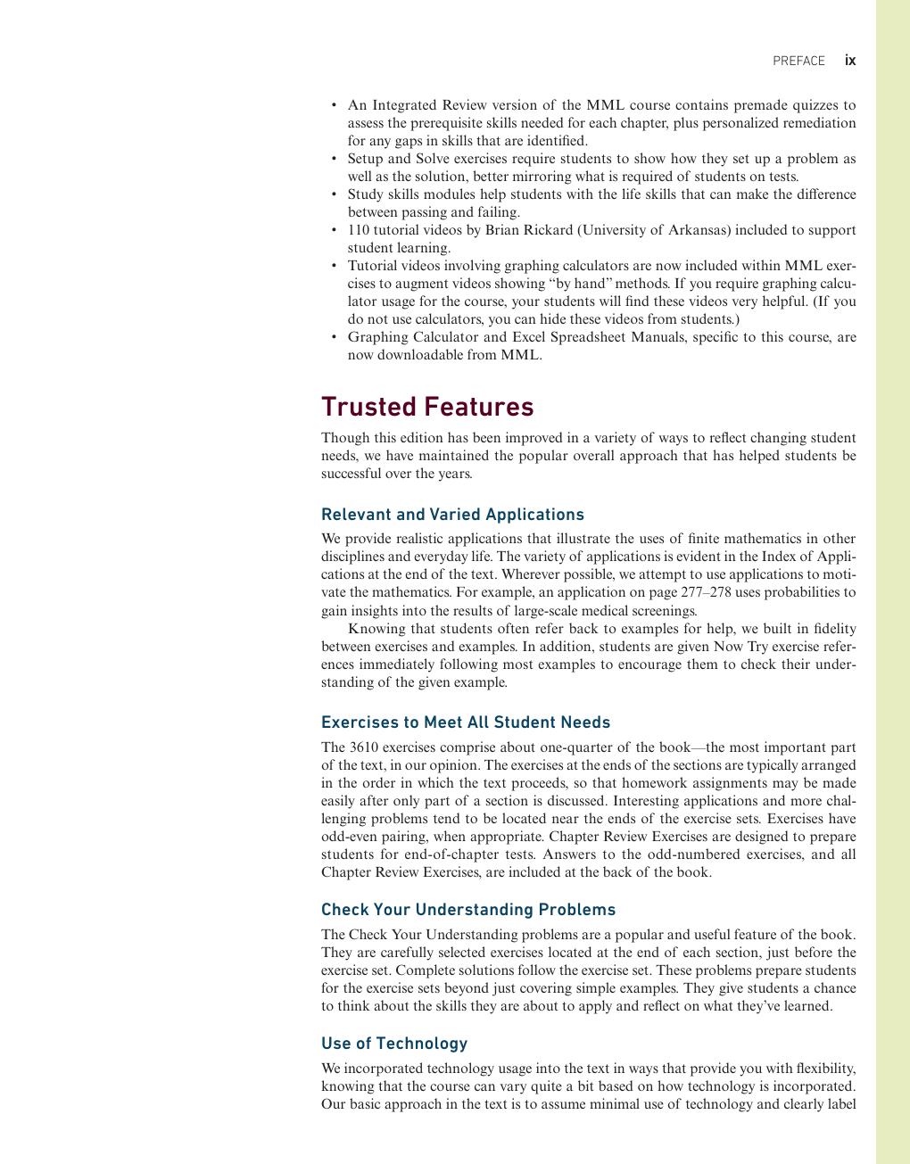 Preview page 8 of Finite Mathematics & Its Applications 13th Edition By Larry Goldstein eBook PDF
