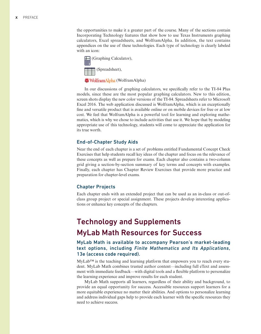Preview page 9 of Finite Mathematics & Its Applications 13th Edition By Larry Goldstein eBook PDF