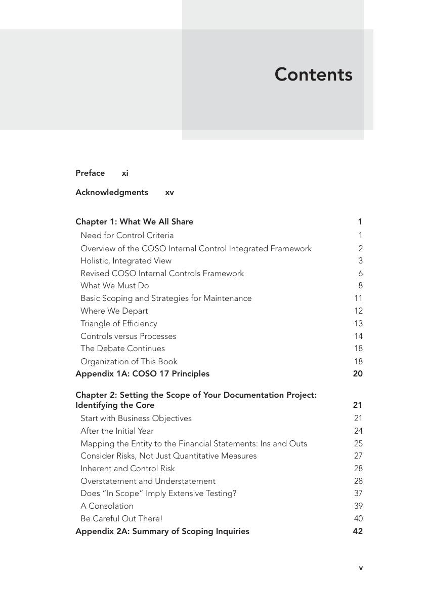 Preview page 7 of Internal Control Audit and Compliance Documentation and Testing Under The New COSO Framework 1st Edition By Lynford Grah