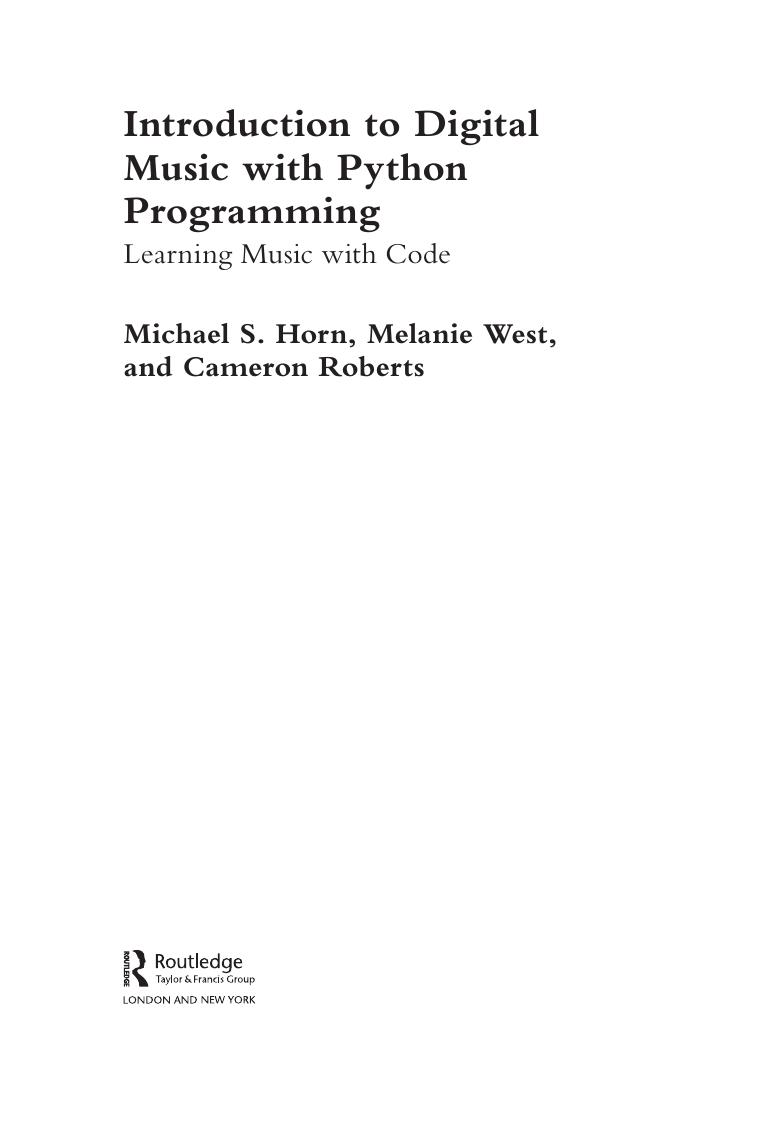 Preview page 4 of Introduction to Digital Music with Python Programming Learning Music with Code By Michael Horn, Melanie West, Cameron Ro