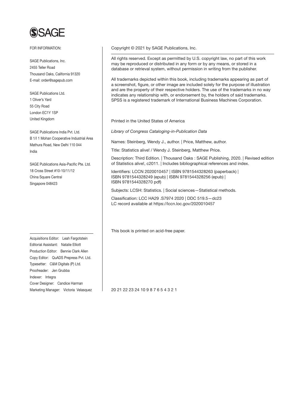 Preview page 7 of Statistics Alive! 3rd Edition By Wendy Steinberg, Matthew Price eBook PDF