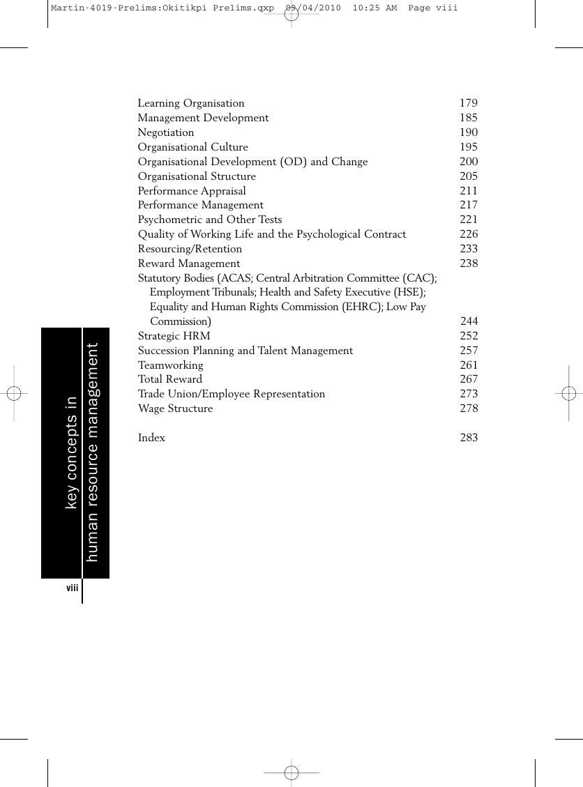 Preview page 9 of Key Concepts in Human Resource Management By John Martin