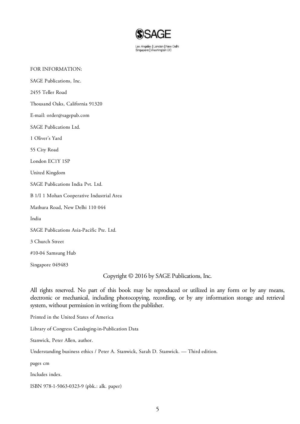 Preview page 5 of Understanding Business Ethics 3rd Edition By Peter Allen Stanwick, Sarah D Stanwick