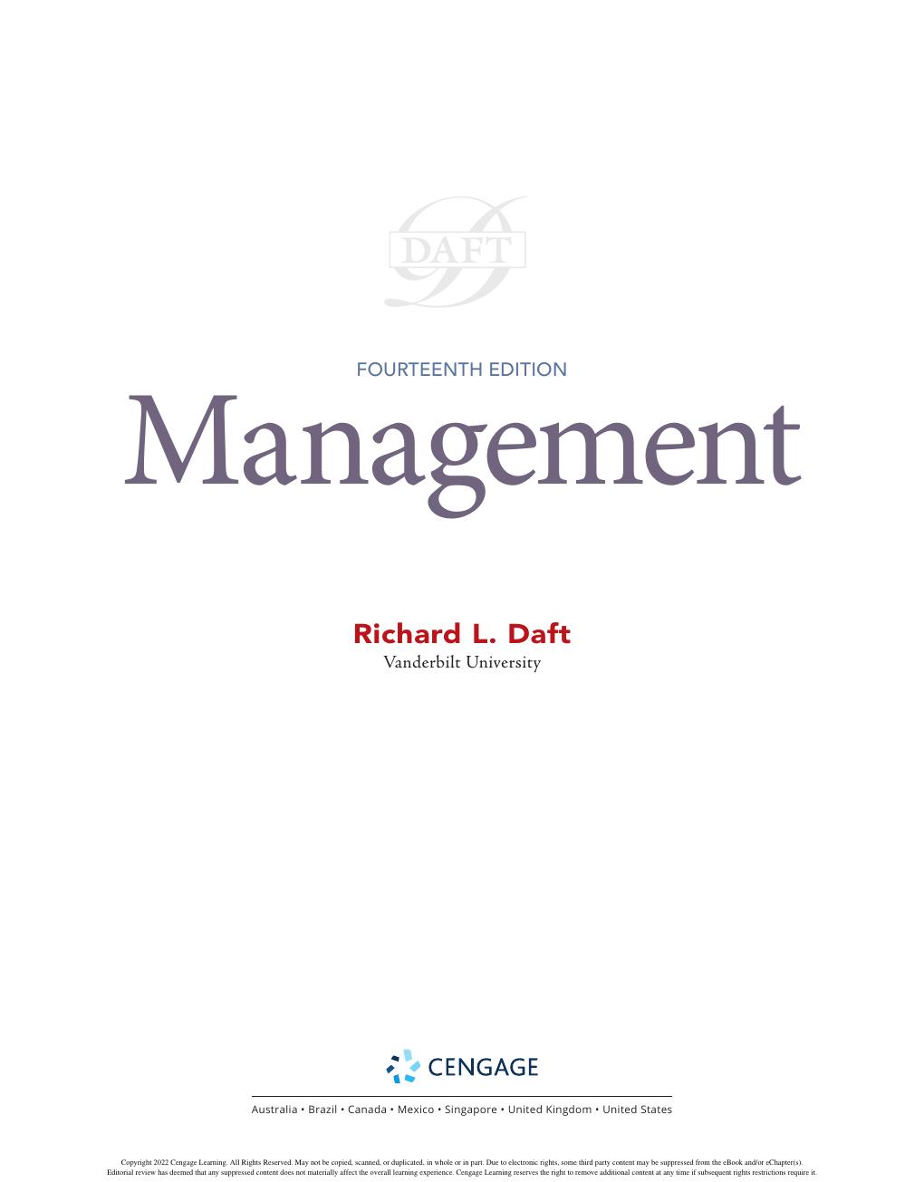 Preview page 2 of Management 14th Edition By Richard L. Daft eBook PDF