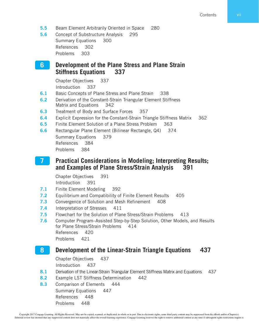 Preview page 10 of A First Course in the Finite Element Method Enhanced 6th Edition SI Version By Daryl L. Logan eBook PDF