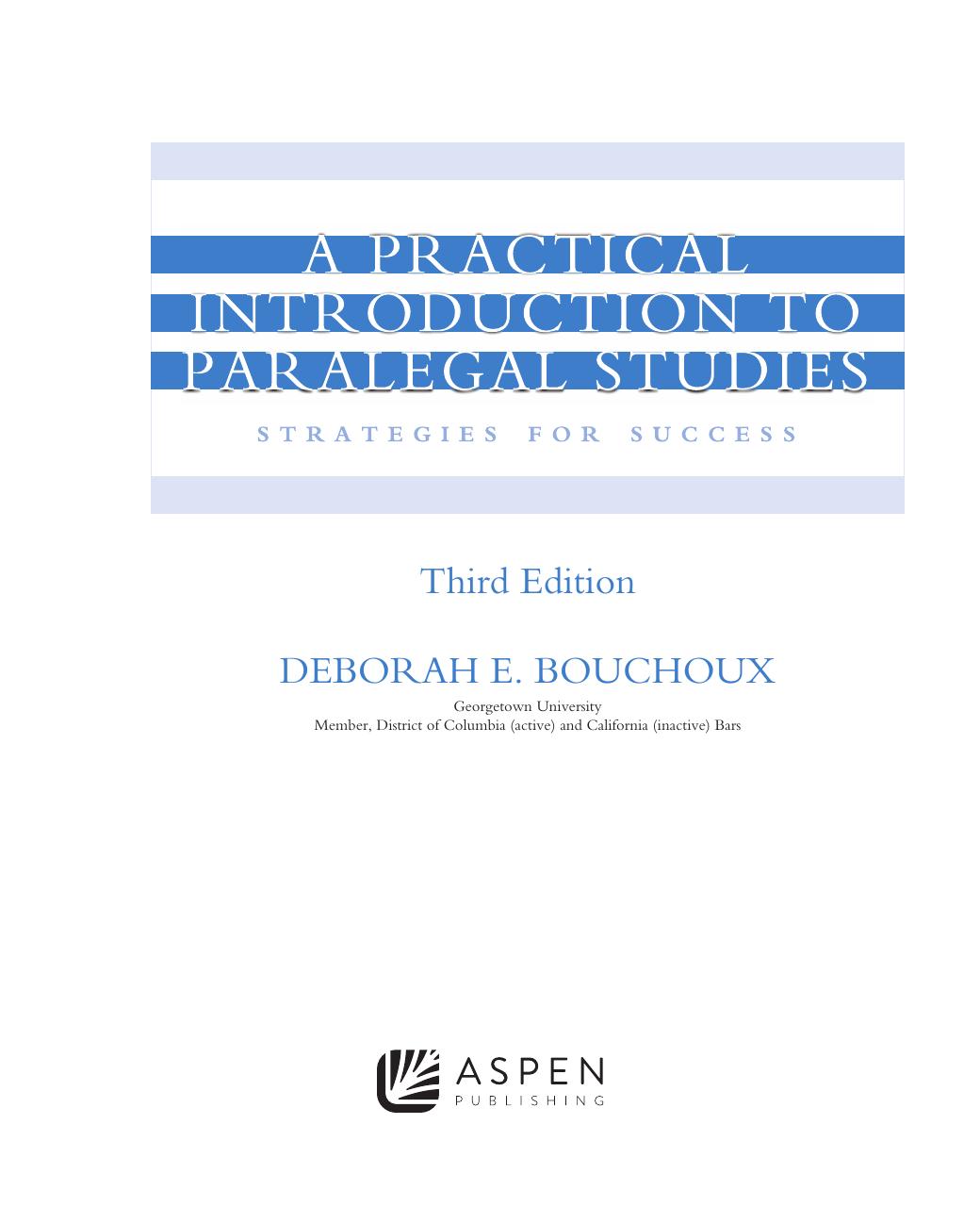 Preview page 4 of A Practical Introduction to Paralegal Studies 3rd Edition By Deborah Bouchoux eBook PDF