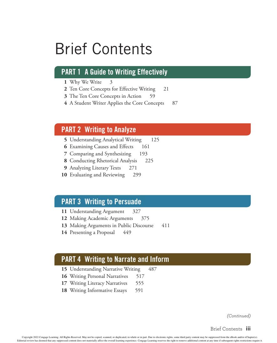 Preview page 7 of eBook Writing  Ten Core Concepts 3rd Edition By Robert Yagelski