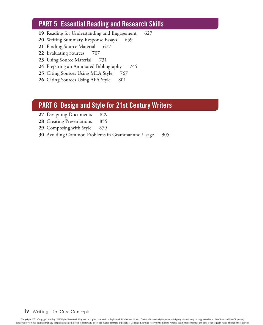 Preview page 8 of eBook Writing  Ten Core Concepts 3rd Edition By Robert Yagelski