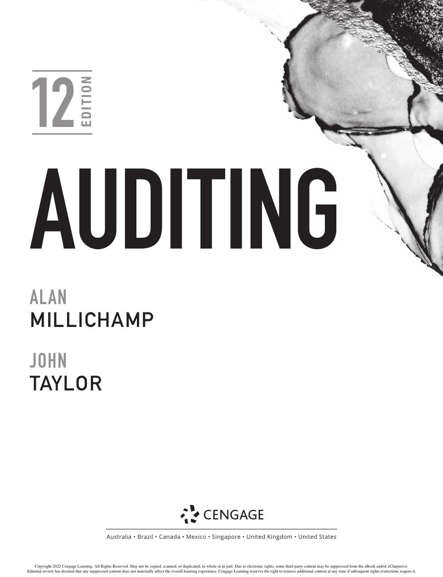 Preview page 2 of Auditing 12th Edition By Alan Millichamp, John Taylor eBook PDF