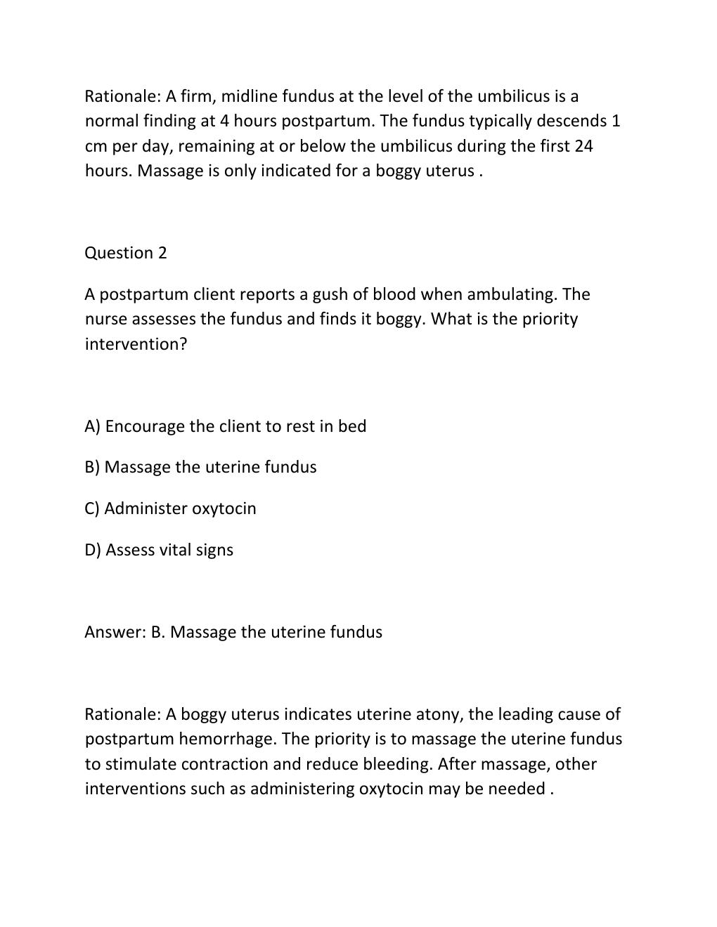 Preview page 2 of NSG 3500 EXAM 3 Practice Test Bank Complete Practice Test –  2026-2027.