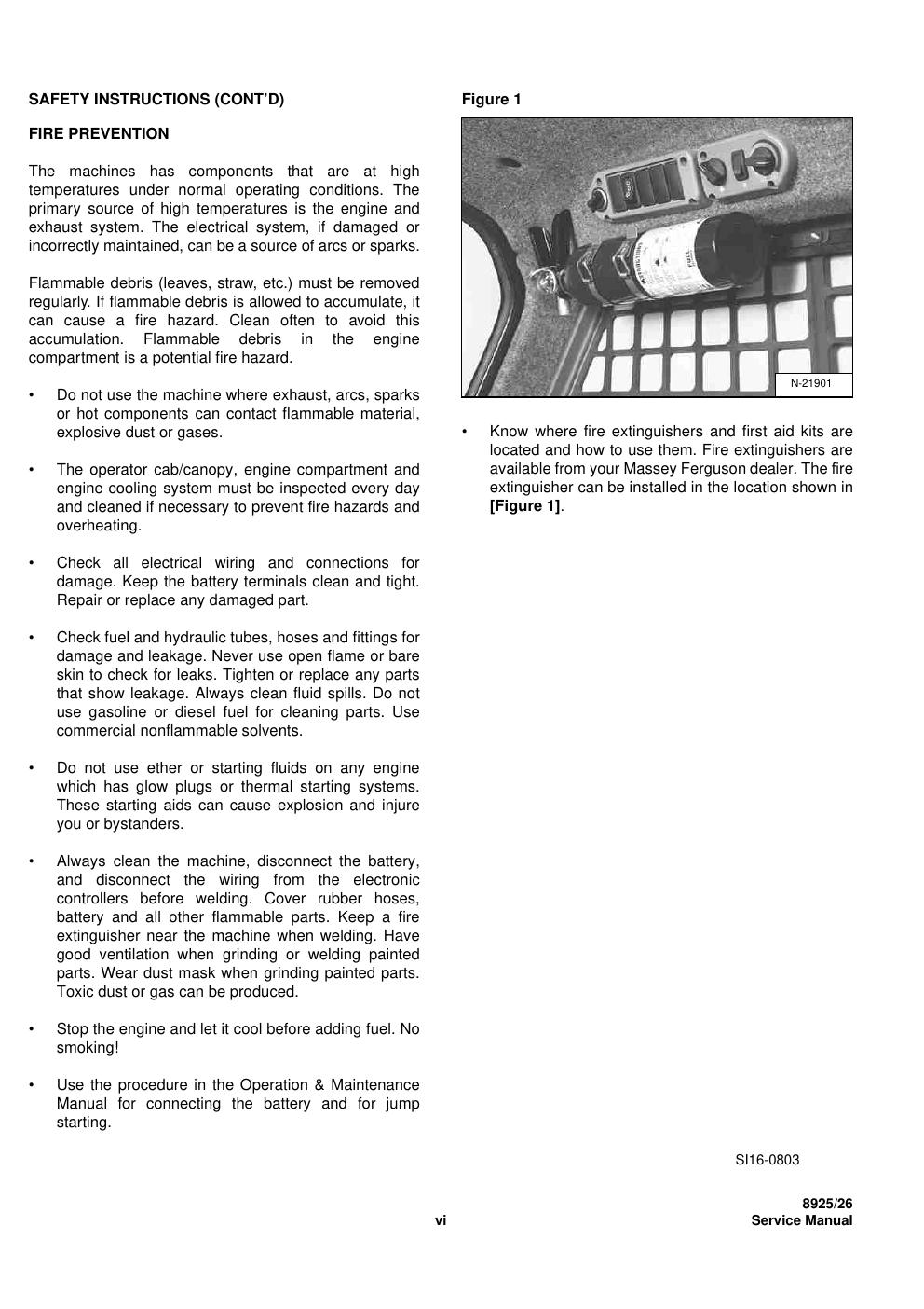 Preview page 7 of Massey Ferguson Telescopic Handler 8925 Service Manual