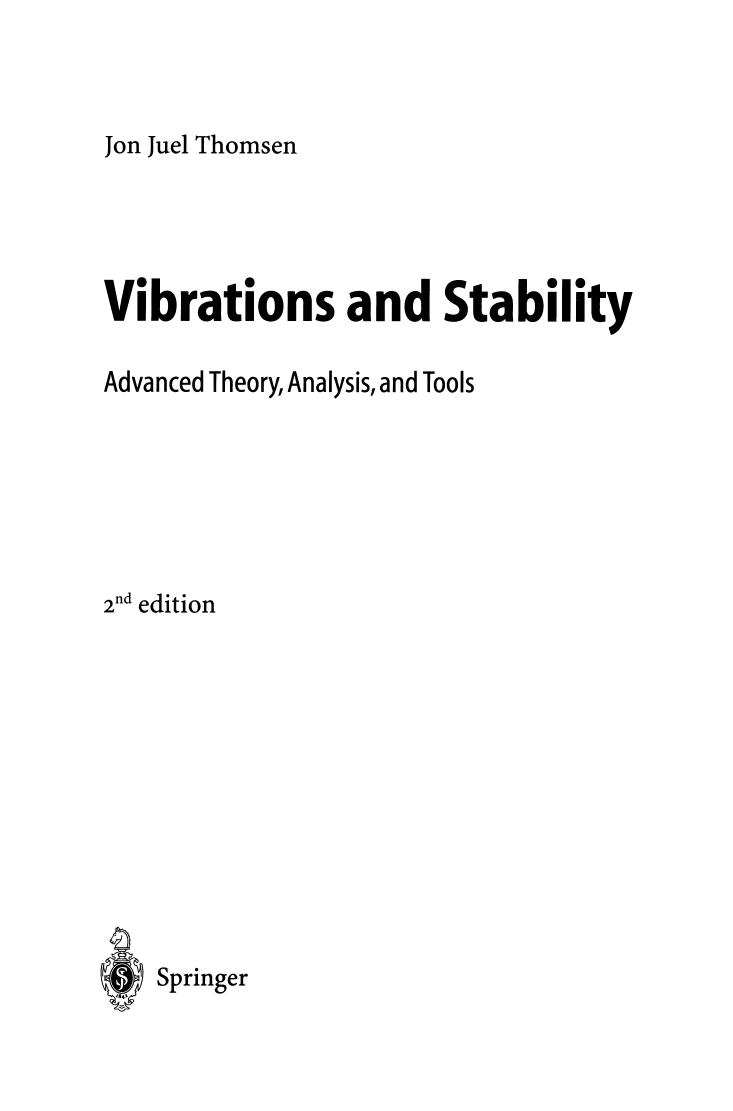 Preview page 4 of eBook Vibrations and Stability 2nd Edition By  Jon Juel Thomsen